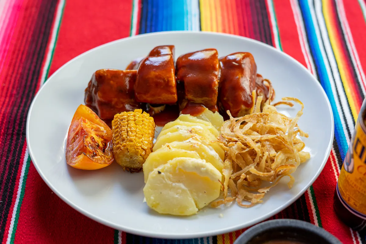 Costillas de cerdo con salsa barbacoa